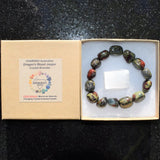 CHARGED Dragon's Blood Jasper Bracelet Tumble Polished Stretchy ENERGY REIKI