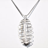 Colombian Lemurian Seed Clear Quartz Perfect Pendant + 20" Chain [Facet-Grade]