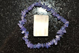 Premium CHARGED Tanzanite Crystal Chip Stretchy Bracelet Healing Energy 40Carats