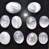 [10] LG 3" SELENITE POCKET PALM WORRY STONES Healing Reiki - [2ND QUALITY]