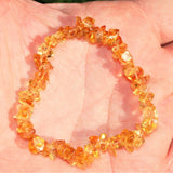 Premium CHARGED Citrine Crystal Chip Stretchy Bracelet Healing REIKI Energy!