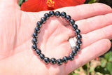 Premium CHARGED Hematite Crystal 8mm Bead Bracelet Stretchy ENERGY REIKI