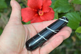 Charged 4" Black Onyx Massage Wand Crystal Healing Energy REIKI ~70g