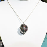 CHARGED Bloodstone Hand-Polished Sphere Perfect Pendant + 20" Silver Chain