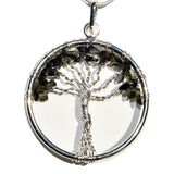 CHARGED Black Tourmaline Tree of Life Perfect Pendant REIKI 20" Silver Chain