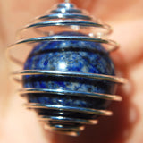 Perfect Pendant - Lapis Lazuli Sphere Pendant + 20" Silver Chain: ZENERGY GEMS