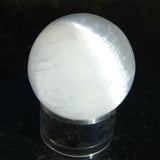 Selenite Crystal Sphere of Psychic Awareness POWERFUL 1.5" - ZENERGY GEMS