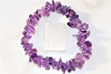 Premium CHARGED Premium (Light) Amethyst Crystal Chip Stretchy Bracelet REIKI