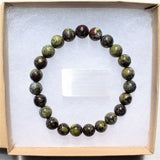 CHARGED Dragon's Blood Jasper 8mm Bead Bracelet Tumble Polished Stretchy REIKI