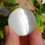 Selenite Crystal Sphere of Psychic Awareness POWERFUL 1.5" - ZENERGY GEMS