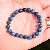 CHARGED Polished Natural Dumortierite Bracelet Stretchy HEALING ENERGY REIKI