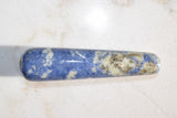 Charged Sodalite Round 4" Wand Reflexology Massage Crystal Healing 80g-120g