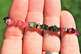 Premium CHARGED Rainbow Tourmaline Crystal Chip Stretchy Bracelet REIKI Energy!