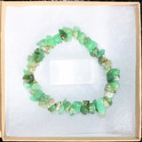 Premium CHARGED Chrysoprase Crystal Chip Stretchy Bracelet REIKI Energy!