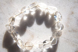 CHARGED Amplifier Quartz Crystal Bracelet Tumble Polished Stretchy REIKI Healing