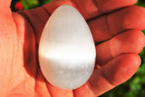 [1] Selenite Crystal Egg of Psychic Awareness POWERFUL ~2.5" 70mm 200grams