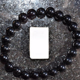 Premium CHARGED Black Onyx Crystal 8mm Bead Bracelet Stretchy ENERGY REIKI