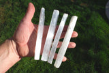 [10 Sets] Amazing Pure WHITE Selenite Natural Crystal Wands POWERFUL (40 pcs)