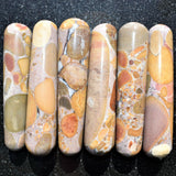 CHARGED Pudding Stone (Rhyolite) 4.0" Massage Wand Crystal Healing REIKI 110g