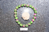 Premium CHARGED Ruby Zoisite Crystal 8mm Bead Bracelet Stretchy ENERGY REIKI