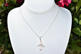 Himalayan Rose Quartz Crystal Angel Pendant + 20" Silver Chain REIKI Energy!