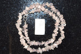 CHARGED Premium Rose Quartz Crystal Chip Necklace + 18" REIKI WOW!!!