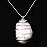 CHARGED Cinnabrite Crystal Perfect Pendant 20" Silver Chain REIKI Energy