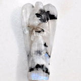 CHARGED 2" Rainbow Moonstone Crystal Hand-Carved Angel Peaceful Energy!