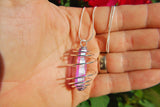 xToo Hot Pink™ Rainbow Aura Quartz Crystal Perfect Pendant™ 26" 925 Silver Chain