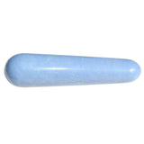 CHARGED Angelite Round 3.8" Wand Reflexology Massage Crystal Healing Energy 80g