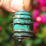 Peaceful Peruvian Chrysocolla Crystal Perfect Pendant + 20" Chain EMPOWERS