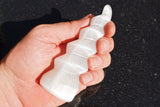 [4 PCS] 4.0" Spiral Towers of Peace Selenite Crystals Protection: ZENERGY GEMS