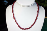 CHARGED Premium Rhodolite Garnet Crystal Chip Necklace + 18" REIKI Energy WOW!!!