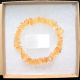 Premium CHARGED Citrine Crystal Chip Stretchy Bracelet Healing REIKI Energy!