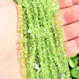 CHARGED Peridot Crystal Chip 18" Necklace Polished ENERGY REIKI