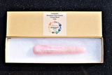 Charged 4.5" Rose Quartz Massage Wand Crystal Healing Energy REIKI ~72g