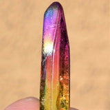 Cherry Lemonade Rainbow Flame Aura Quartz Perfect Pendant 20" Silver Chain