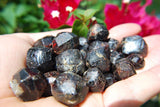 Naturally Faceted Almandine Garnet Crystal Perfect Pendant + 20" Chain