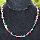 CHARGED Rainbow Tourmaline Crystal 18" Necklace Healing Energy REIKI WOW!!!