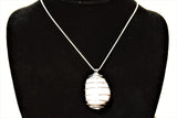 CHARGED Cinnabrite Crystal Perfect Pendant 20" Silver Chain REIKI Energy