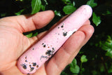 CHARGED Rhodochrosite 4.0" Crystal Wand Reflexology Massage Energy Healing 96g