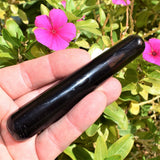 Charged 4.5" Himalayan Smokey Black Obsidian Massage Wand Crystal Healing ~92g