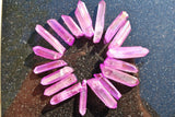 xToo Hot Pink™ Rainbow Aura Quartz Crystal Perfect Pendant™ 26" 925 Silver Chain