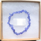 Premium CHARGED Tanzanite Crystal Chip Stretchy Bracelet Healing Energy 40Carats