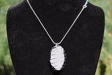 CHARGED Celestite Crystal Perfect Pendant SOOTHES NERVES + 20" Silver Chain