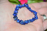 Premium CHARGED Lapis Lazuli Crystal Chip Stretchy Bracelet REIKI Energy