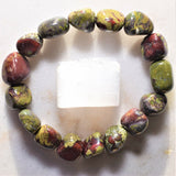 CHARGED Dragon's Blood Jasper Bracelet Tumble Polished Stretchy ENERGY REIKI