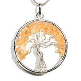 CHARGED Citrine Tree of Life Perfect Pendant REIKI 20" Silver Chain