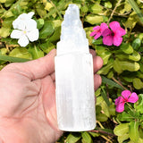 6.0" Tower of Divine Mind Selenite Healing Crystal 475g [1] : ZENERGY GEMS