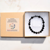 Premium CHARGED Natural Black Tourmaline + Terahertz Quantum Wave Beads Bracelet